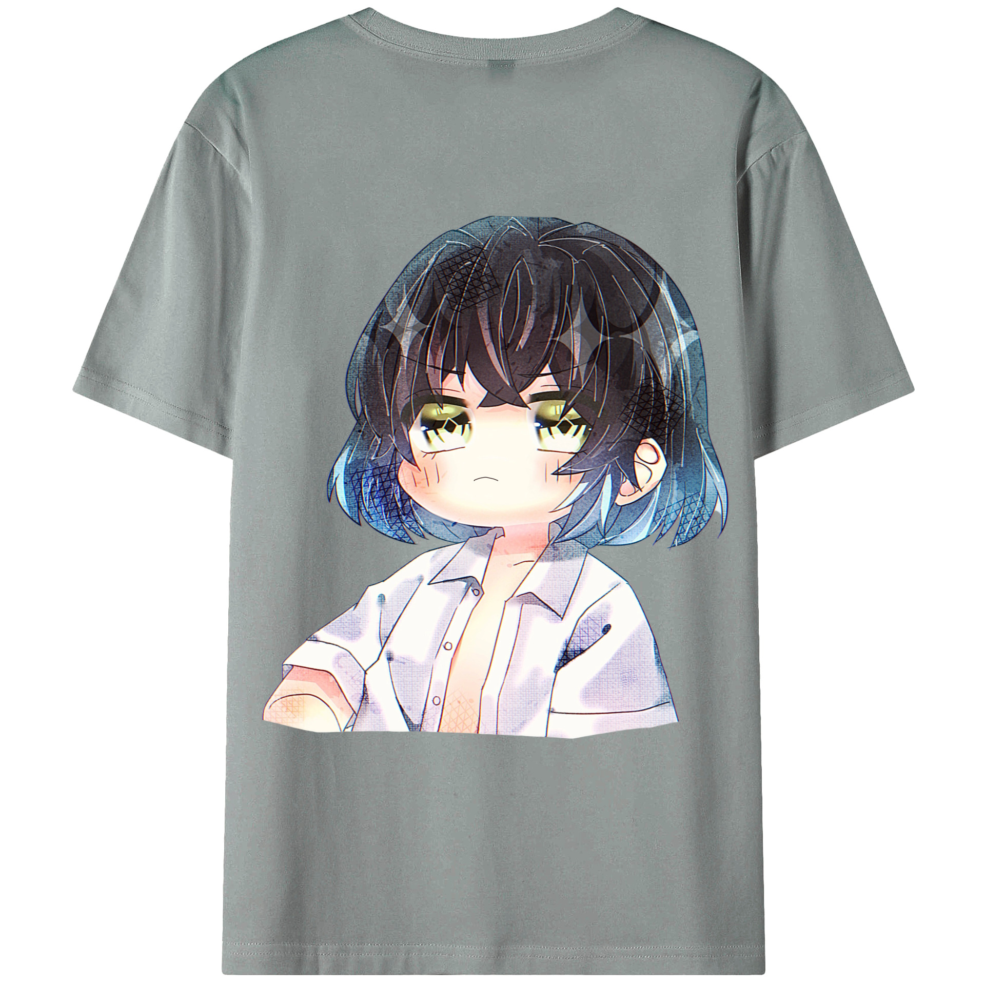 （画像用） 鬼滅の刃（きめつのやいば）嘴平 伊之助／はしびら いのすけ Hashibira Inosuke 綿100％ メンズ半袖Tシャツ（バックプリント） 通気性